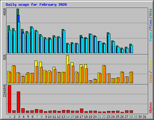 Daily usage for February 2026