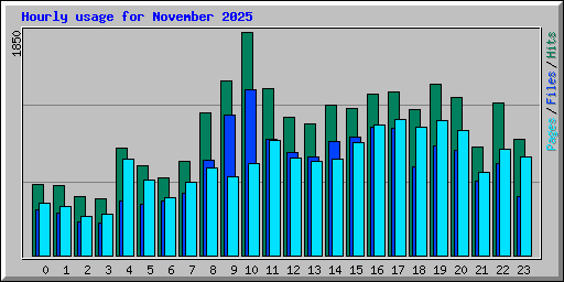 Hourly usage for November 2025